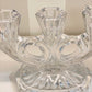 bougeoir 3 têtes en cristal années 1950