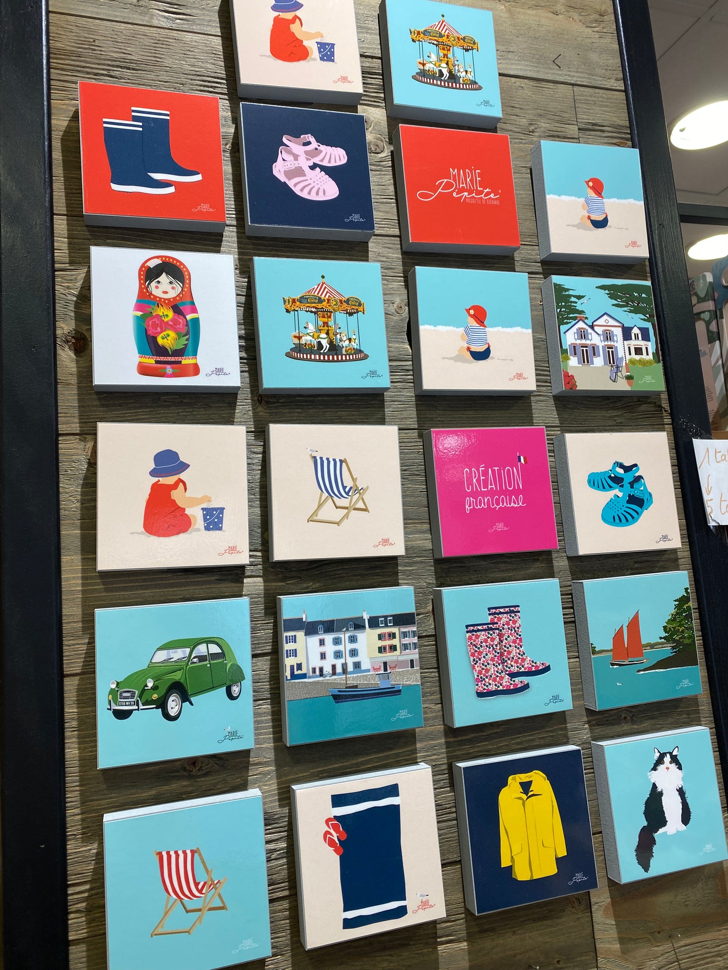 Petit tableau Serviette plage 11 x 11 cm