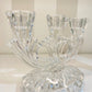 bougeoir 3 têtes en cristal années 1950