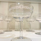 lot de 6 coupes anciennes à champagne gravées