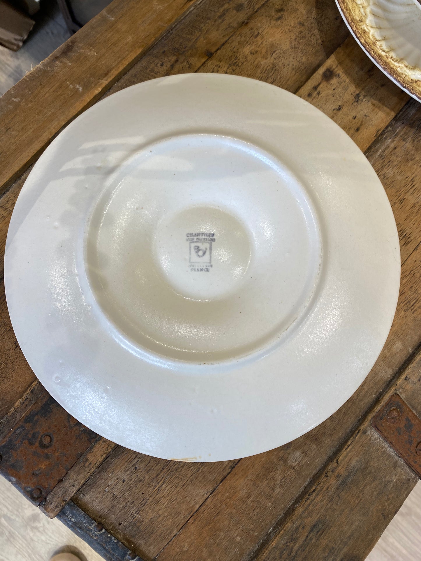 Lot de 3 assiettes à coquillage Barbotine