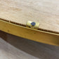 Miroir forme ovale contour métal doré années 1960/1970