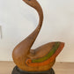canard déco en bois sculpté