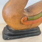 canard déco en bois sculpté
