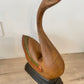 canard déco en bois sculpté