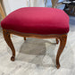 POUF STYLE LOUIS PHILIPPE ROUGE BORDEAUX