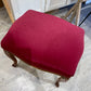 POUF STYLE LOUIS PHILIPPE ROUGE BORDEAUX