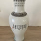 Vase chinois décoratif ancien style famille rose "paon"