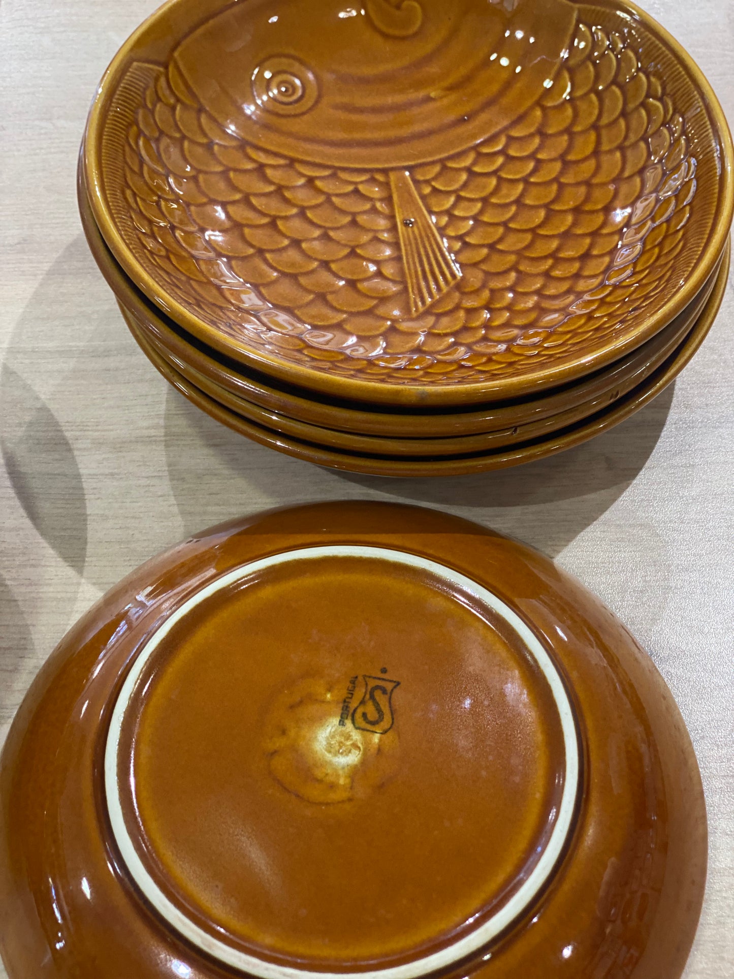 LOT DE 6 ASSIETTES CREUSES "POISSON"