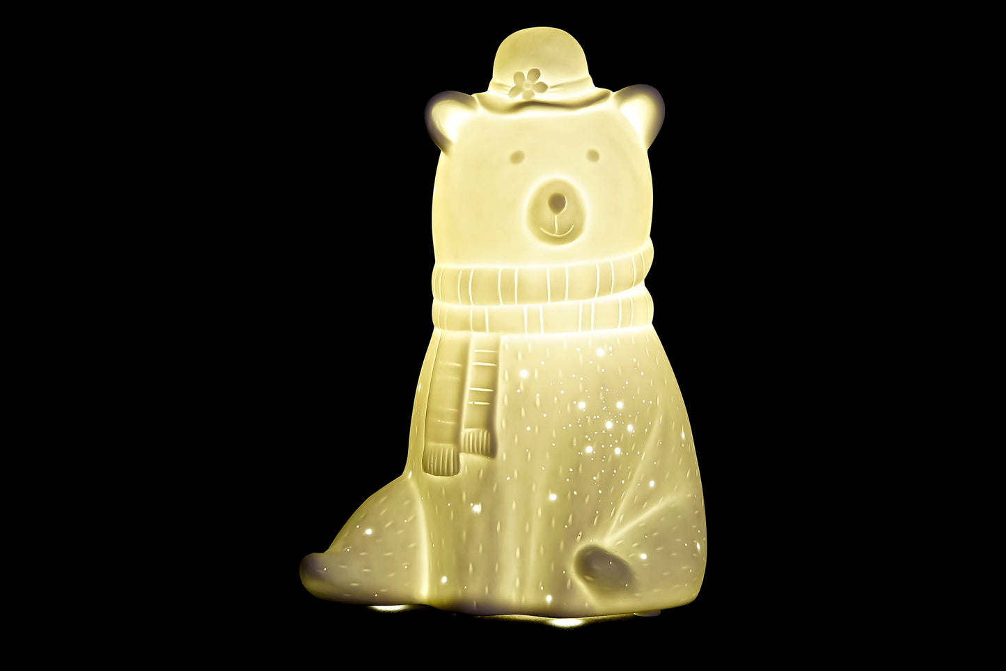 LAMPE en PORCELAINE 'OURS BLANC'