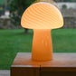 Lampe à poser en verre 'champignon'