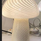 Lampe à poser en verre 'champignon'