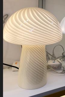 Lampe à poser en verre 'champignon'