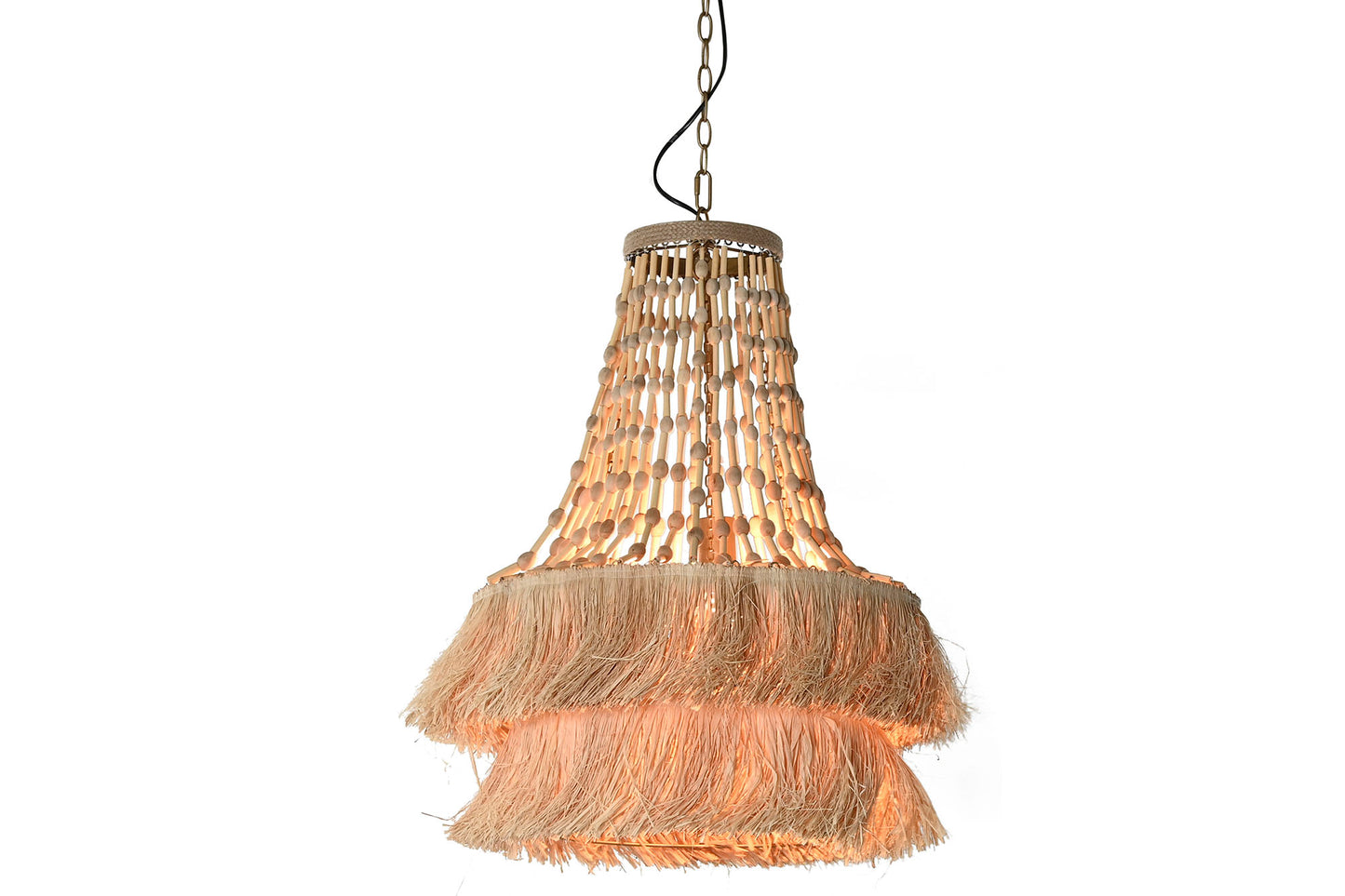Suspension luminaire en jute