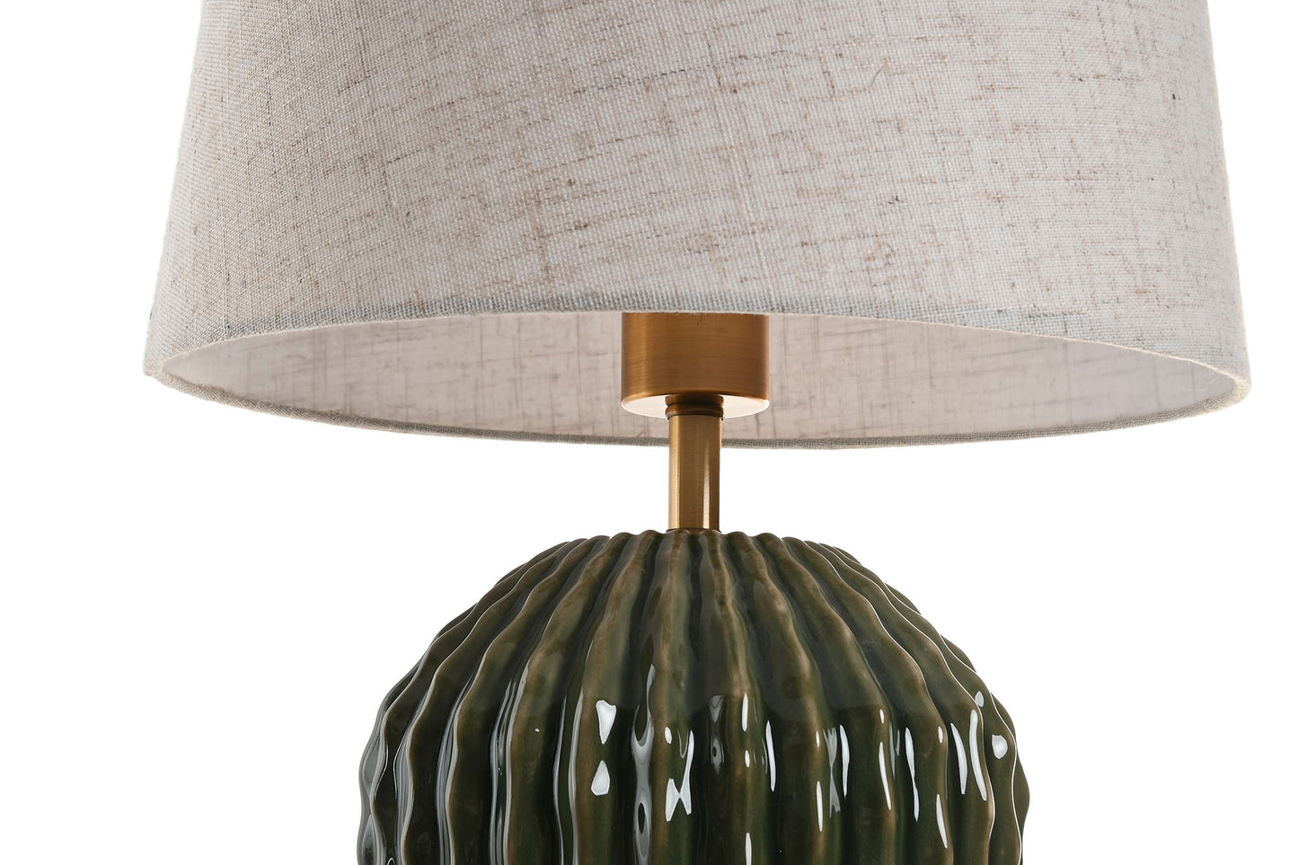 LAMPE DE TABLE pied CÉRAMIQUE et abat jour LIN