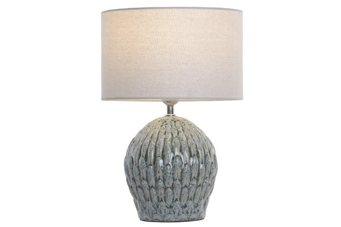 Lampe De Table Dolomite Lin 28x28x42 cm Turquoise