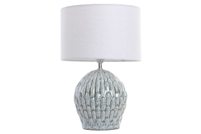 Lampe De Table Dolomite Lin 28x28x42 cm Turquoise