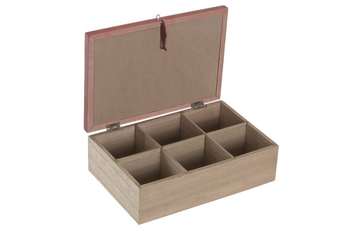 Boîte Infusions MDF 24x16x7,5 cm Multicolore