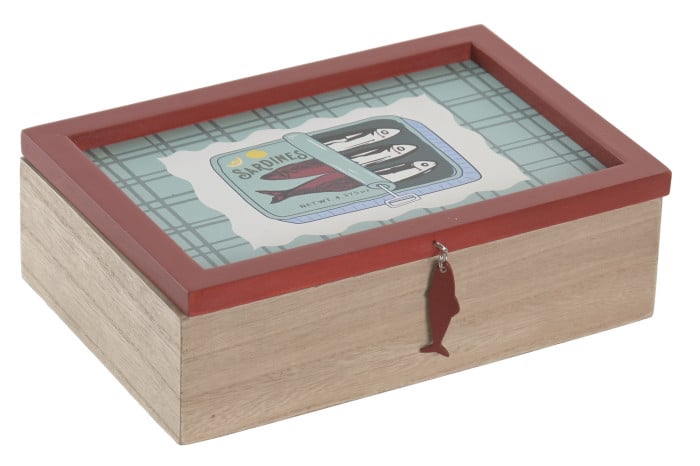 Boîte Infusions MDF 24x16x7,5 cm Multicolore