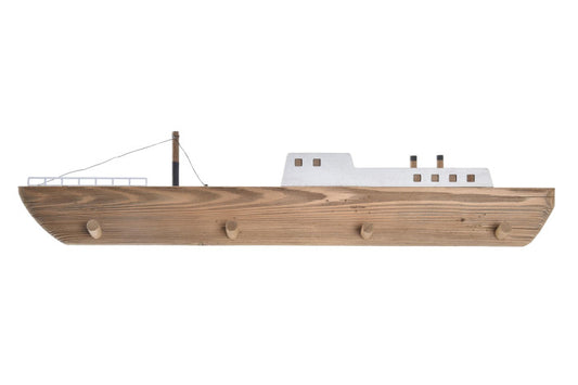 PORTEMANTEAU MURAL BOIS BATEAU