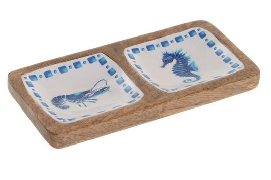 Vide-Poche Manguier 20x10x2,5 cm Laqué Blanc