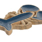 Centre De Table Manguier 25x18x2,5 cm Bleu