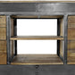 Étagère Bois Recyclé Métal 164x47x226 cm Escalier Naturel