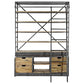 Étagère Bois Recyclé Métal 164x47x226 cm Escalier Naturel