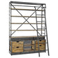 Étagère Bois Recyclé Métal 164x47x226 cm Escalier Naturel