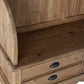 Meuble D'Entrée Pin Recyclé Miroir 124x40x200 cm Naturel