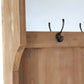 Meuble D'Entrée Pin Recyclé Miroir 124x40x200 cm Naturel
