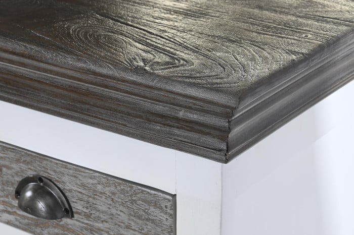 Commode Manguier Verre 165x45,7x105,4 cm Gris