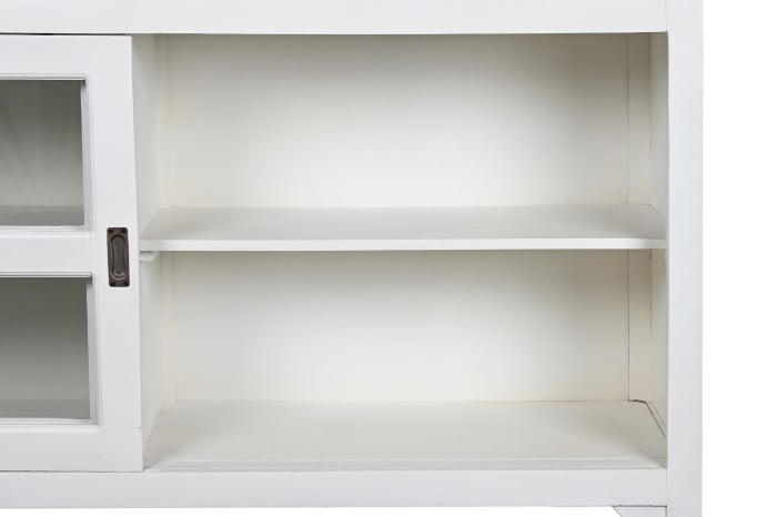 Commode Manguier Verre 165x45,7x105,4 cm Gris