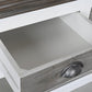 Commode Manguier Verre 165x45,7x105,4 cm Gris