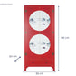 Armoire Sapin MDF 85,5x50,5x186,2 cm Rouge