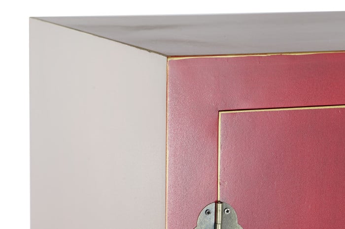 Armoire Sapin MDF 85,5x50,5x186,2 cm Rouge