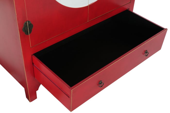 Armoire Sapin MDF 85,5x50,5x186,2 cm Rouge