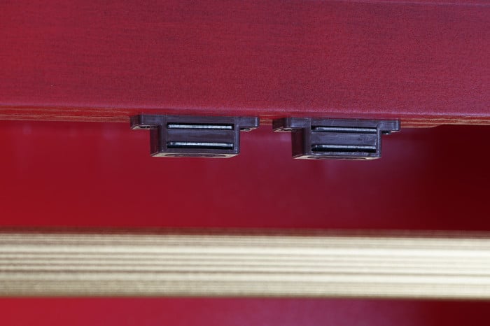 Armoire Sapin MDF 85,5x50,5x186,2 cm Rouge