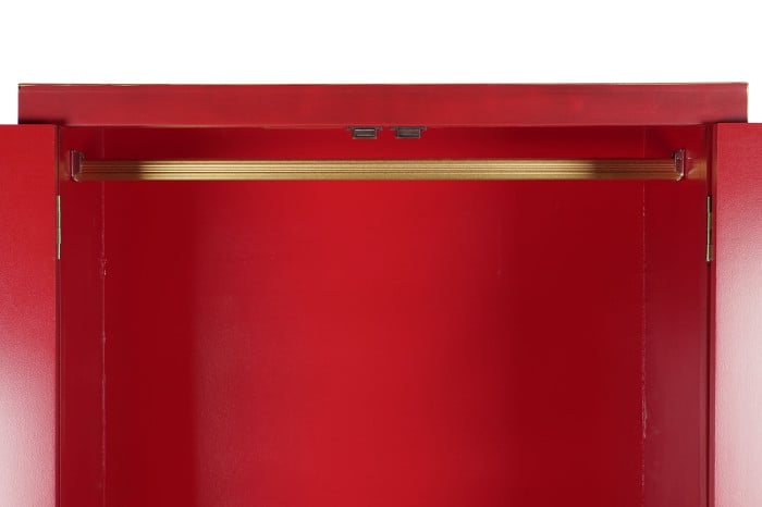Armoire Sapin MDF 85,5x50,5x186,2 cm Rouge