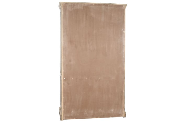 Vitrine Bois Massif Manguier 120x50x205 cm Blanc Naturel
