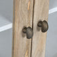 Vitrine Bois Massif Manguier 120x50x205 cm Blanc Naturel