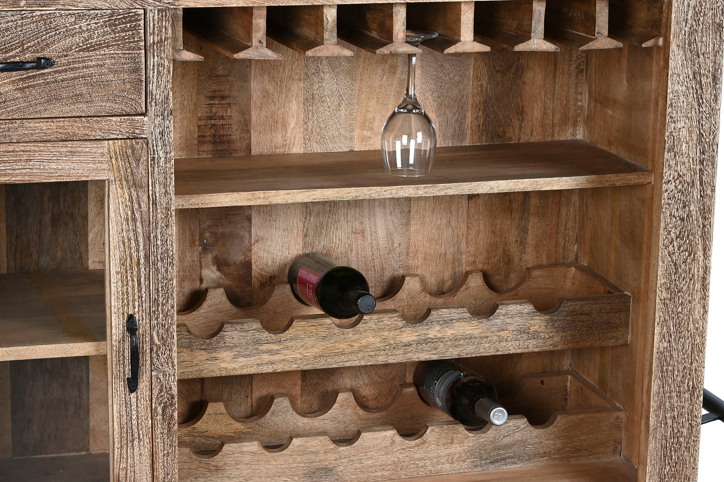 Meuble de bar bois de manguier naturel
