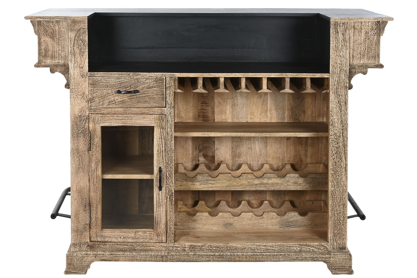 Meuble de bar bois de manguier naturel