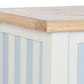 Console rayée blanc / bleu