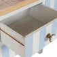 Console rayée blanc / bleu