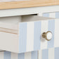 Console rayée blanc / bleu