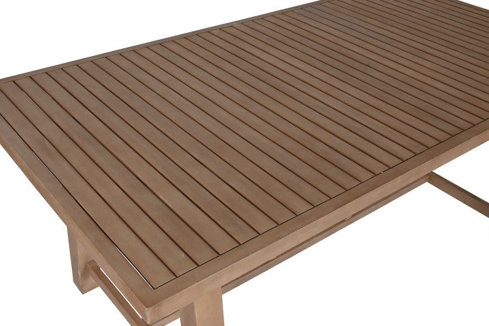 Ensemble Table à Manger 7 Pièces Acacia Polyester 170x90x75 Marron