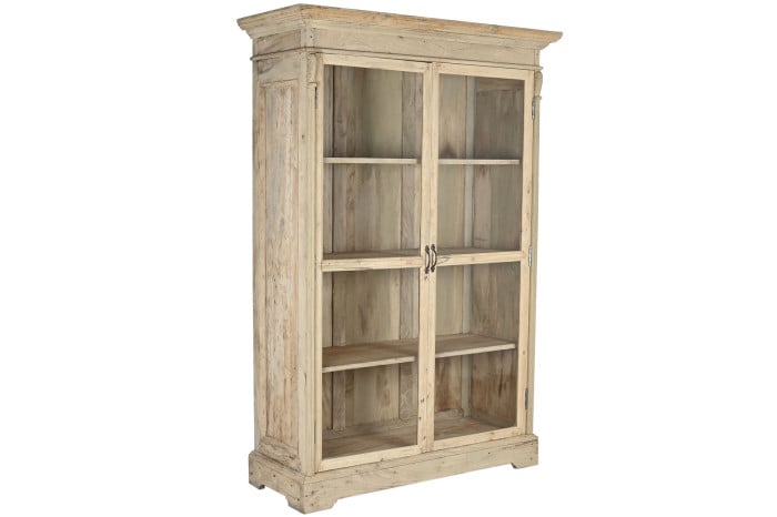 Vitrine Bois Recyclé 130x55x209 cm Naturel