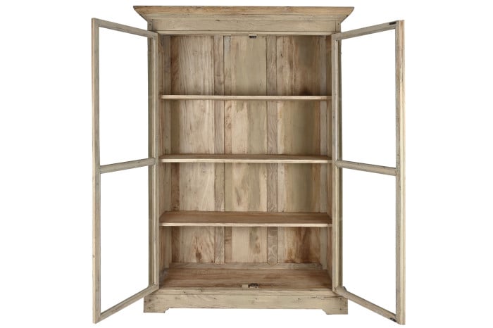 Vitrine Bois Recyclé 130x55x209 cm Naturel