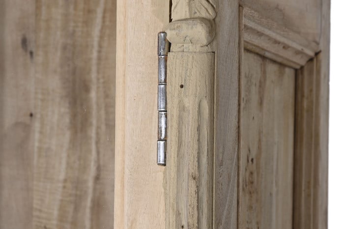 Vitrine Bois Recyclé 130x55x209 cm Naturel